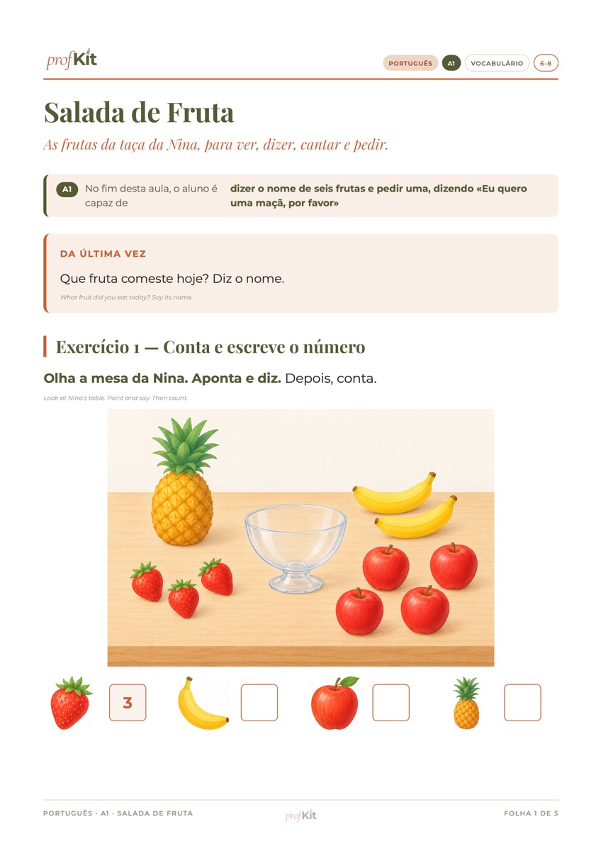 Primeira página de «Salada de Fruta»